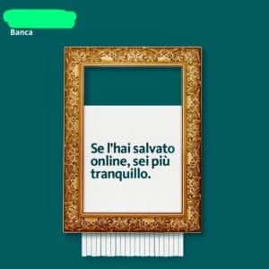 Pubblicità di una famosa banca